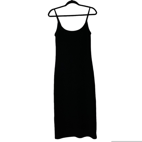 Aritzia | Wilfred Free Ribbed Tank Midi Dress Black Size Large - Picture 1 of 7
